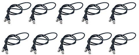 Antrader RG58 3 Feet 50-Ohm BNC Male to BNC Male Coaxial Cable Pack of 10