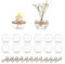 Portavelas Tealight de Vidrio Transparente de 12 Piezas, 2 Tipos de Uso Portavelas Votivo, Decoración de Mesa Regalo Ideal para Bodas, Fiestas, Eventos