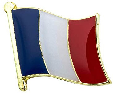 France Flag Lapel Pin – French Tricolour National Emblem Metal Badge – Souvenir Accessory – Size: 1.6cm x 1.9cm