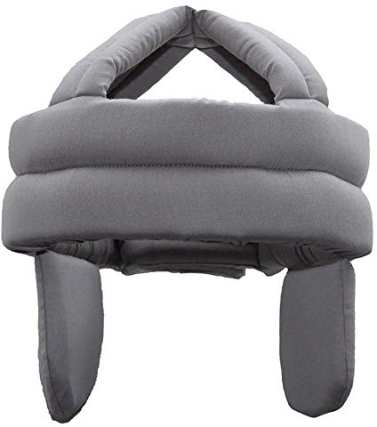 Kyowoll Casco Anziani, Addensare Cappello Protezione testa regolabile, Cappuccio Anti-Caduta testa Protezione, Traspirante sicuro Vecchio Uomo Protezione dell'udito Prevenzione delle Cadute (Grigio)