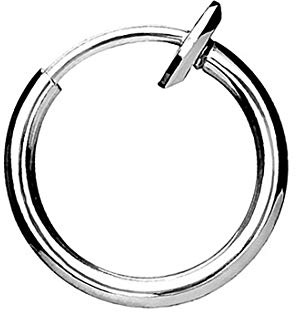Taffstyle Fake Piercing Ring Spring für Septum Nasenpiercing Ohr Lippenpiercing