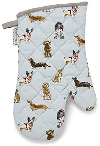 Cooksmart British Designed Oven Gloves | Modern Design Gauntlet Oven Gloves Heat Resistant | Oven Mitt or Baking Gloves Perfect For Modern Kitchens