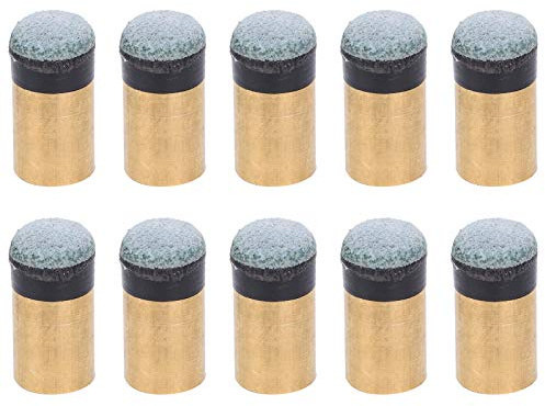 VGEBY 10 Stück Billard Queue Spitzen, Billard Schraubleder Snooker Cue Tips Ersatz durch Cue Stick Ferrules 12mm / 13mm(12MM)