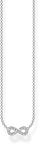 THOMAS SABO Sabo Damen Halskette Infinity 925er Sterlingsilber mit Zirkonia, Länge: 40cm - 45cm, KE2124-051-14-L45V