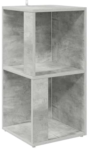 vidaXL Hörnhylla betonggrå 33x33x67 cm konstruerat trä