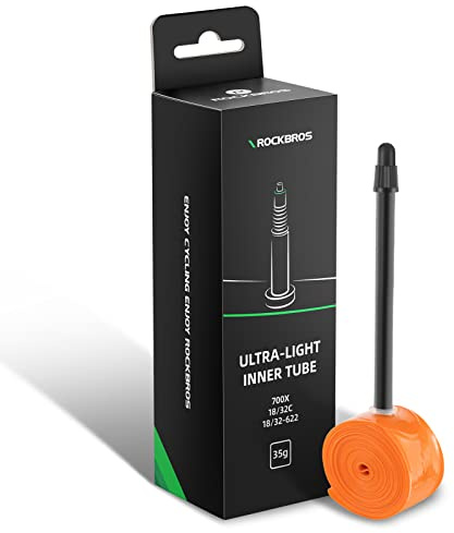 ROCKBROS Cykelrör 700C 35 g TPU med Presta-ventil 65 mm/85 mm, kompatibelt med 700 x 18/23/25/28/30/32C