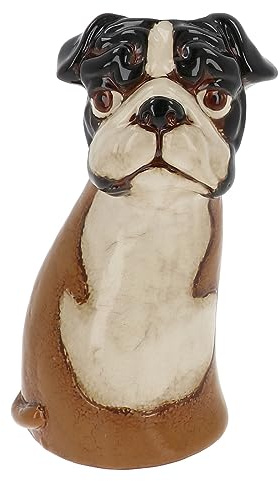Village Pottery Top Dog Vase Collection - Boxer, Collie, Basset, Patch and More! (Boxer)