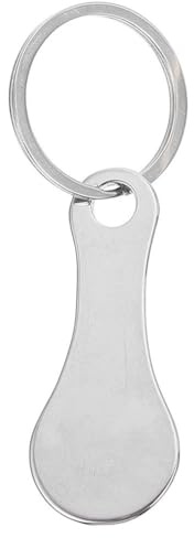 NUOBESTY 1pc Cart Token Keychain Shopping Cart Go Cart Key Rings Trolley Token Key Chain Stainless Steel Coin Trolley Token Cart Keyrings+ for Key Accessories