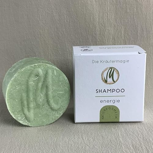 Kräutermagie - Festes Shampoo Energie - Zitrone und Eukalyptus bei fettender und gestresster Kopfhaut 75 g
