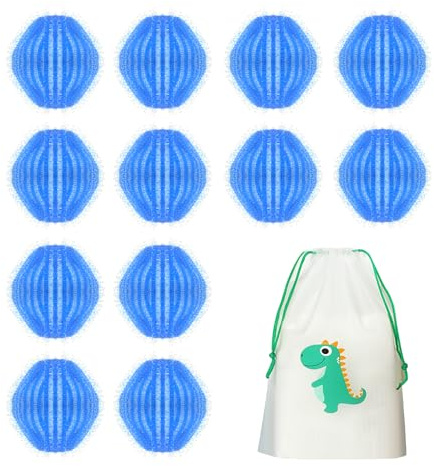 12 Hair Removal Laundry Balls With Storage Bags, Pet Hair Removal Washing Machine, Reusable Pet Hair Removal Machine, Suitable For Washing Machines（blue）