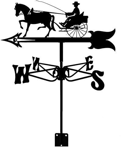 Girouette en Acier Inoxydable pour Bateau à Voile Indicateur de Direction girouette créative pour décoration de Jardin ou de Patio (Color : Carriage)