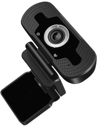 OSALADI Webcam 1080p Microphone Intégré pour Notebook et Ordinateur, Plastique Noir, Installation Facile, pour l'enseignement en Direct