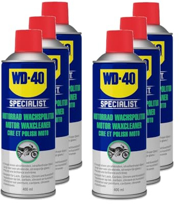 WD-40 Specialist - Abrillantador de cera para moto, 6 x 400 ml