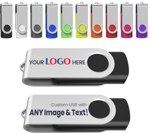 Chiavetta USB personalizzata Wooolken Pen Drive 2.0, 100 pezzi, con incisione del testo desiderato, disponibili in 10 colori e nelle capacità da 128MB/256MB/512MB/1GB/2GB/4GB/8GB/16GB/32GB/64GB/128GB