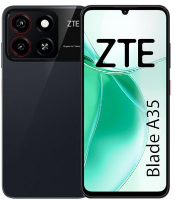 ZTE Blade A35, 2GB/64GB Libre, Pantalla HD+ de 6.75”, 90Hz, Cámara Trasera 8MP, Cámara Frontal 5MP, Batería 5000mAh, Carga Rápida 10W, Dual SIM (Negro)