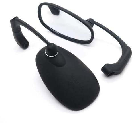 PPWIALL Motorradspiegel Lenkerendenspiegel Motorrad-Rückspiegel, 8/10 Mm Spiegel, Universell Für Ya&ma&ha Für MT07 MT 07 09 10 XSR 155 FZ6 Motorrad Rückspiegel 360° Drehbar(2)