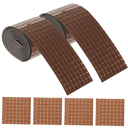 jojofuny 6rollen Selbstklebende Mosaikfliesen Aufkleber Glas Spiegel Diy Dekoration Für Küche Bad Schlafzimmer Vielseitig Ablösbar Und Wiederverwendbar