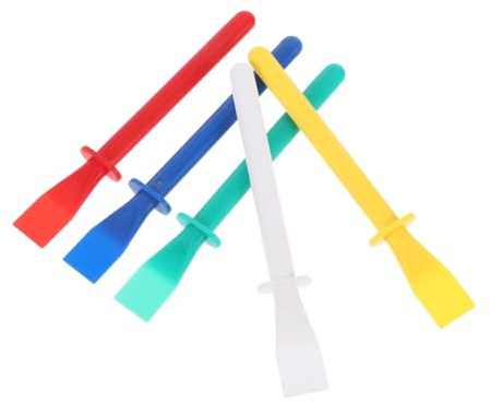 Uonlytech Applicatore Colla Plastica 5 Pezzi per Progetti di Lavorazione Pelle Fai da Te, Spatola Flessibile per Applicazione Uniforme su Cinture e Borse
