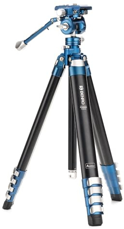 Benro CyanBird - Trípode de aluminio serie 2, 5 secciones con cabezal híbrido FS20PROC501 para foto/video (TCBA25FS20P501)