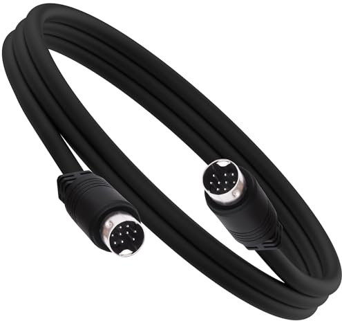 YARCHONN S-Video Cavo Mini Din 9 Pin SVideo Prolunga 9 Pin Mini Din SVHS Cavo Piombo Maschio a Maschio per HDTV VCR DVD Proiettore Fotocamera Camcorder -2M