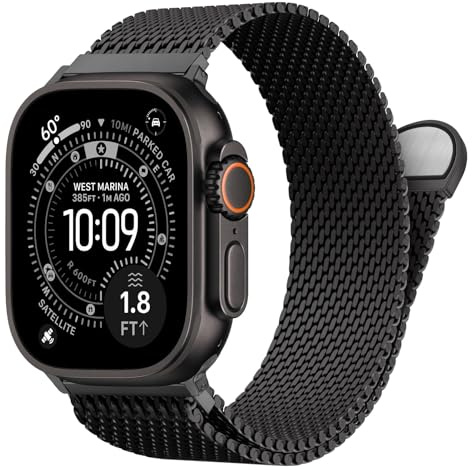 Milanaise Magnetic Ersatzarmband für Apple Watch Ultra 3/2 Armband 49mm 46mm 45mm 44mm 42mm 41mm 40mm 38mm Herren,Milanese Loop Edelstahl Mesh Metall Armbänder für iWatch 11 10 9 8 7 6 5 4 3 SE 3/2