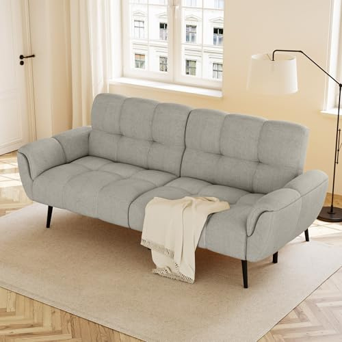HIPIHOM Sofa Mit Schlaffunktion, Klappsofa Sofa 3 Sitzer, Schlafsofa 155x85cm, Bequemes Geeignet Für Wohnzimmer, Büro, Lounge, Zimmer, Schlafzimmer