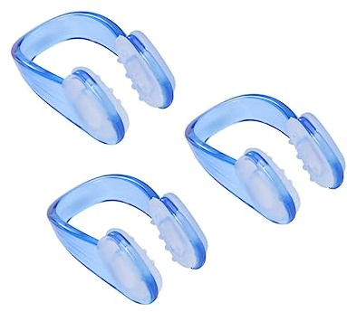 WOONEKY Pinza Nasal para Natación y Buceo Unisex De Silicona TPE Resistente, 3 Unidades, Protección Nasal Acolchada para Adultos, Accesorios Cómodos para Piscina y Deportes Acuáticos