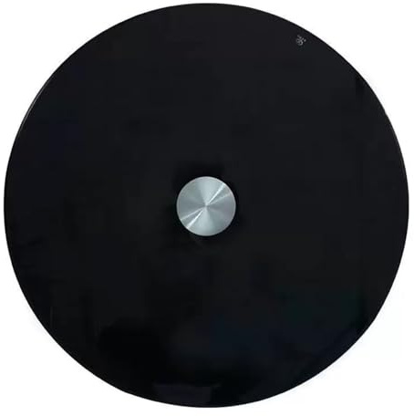 Plateau rotatif en verre noir de 60 cm – Plateau de service rond pour un accès facile, parfait pour les divertissements à la maison et le service des repas