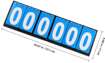 YARNOW Tableau de Score Pliable pour Tennis de Table 6 Chiffres Tout Bleu Matériau Stable Portable et Réutilisable Marqueur de Score Multifonction pour Matchs de Sport en Intérieur