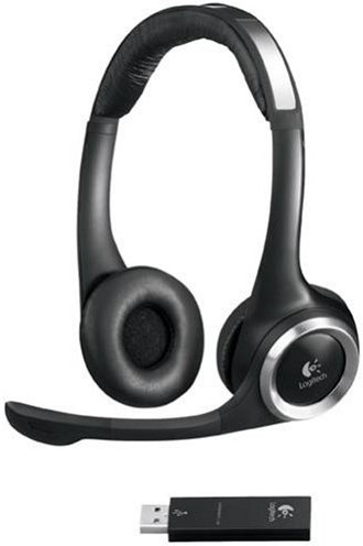 Logitech Clear Chat - Auriculares de diadema abiertos (inalámbrico, USB, con micrófono), negro