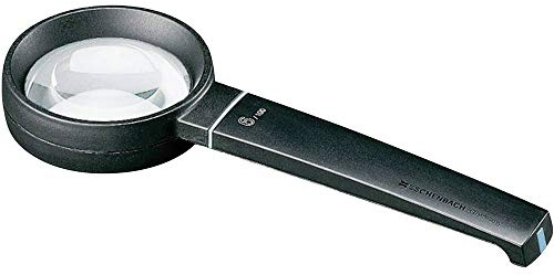 Eschenbach 265550 Leselupe d 50 mm mit bis zu 6-facher Vergrößerung, Schwarz