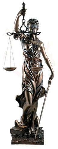 Veronese by Joh. Vogler GmbH Prachtvolle Figur der Justitia bronziert Skulptur 75 cm BGB Recht
