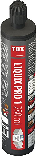 TOX Verbundmörtel Liquix Pro 1 styrolfrei 280 ml (1 Stk.), Injektionsmörtel für hohe Lasten bis zu 13,3 Tonnen Gewicht, mit 2x Statikmischer Liquix Mix, 084100081