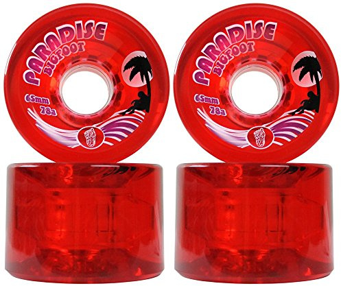 Bigfoot Freeride Longboard Wheels 78A Islanders SHR Cruiser, Red, 65mm