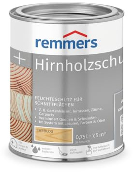 Remmers Hirnholzschutz farblos, 0,75 Liter, Schnittflächen Schutz vor Feuchtigkeit für Holz innen und außen, wasserabweisend, elastisch