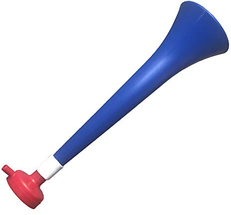 FUN FAN LINE - Confezione da 3 Vuvuzela in Plastica Resistente | Trombe di Animazione per Calcio, Eventi Sportivi e Feste | Clacson Rumore Estremo 120 Db | Cotillon per Tifosi (Francia)