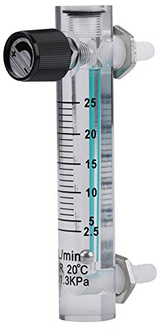 Acryl Sauerstoffgas Durchflussmesser mit Regelventil zur Messung des Gasflusses 2,5-25LPM