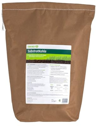 SubstratKohle 5 kg, Emiko, mit lebenden EM zur Bodenverbesserung, Aufwerten von Pflanzerde, Kompost oder Bokashi