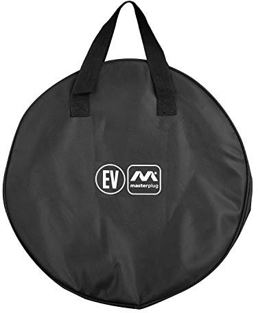 Masterplug EV Charging Cable Storage Tidy Bag, Durable Carry Case for EV Charging Cables Type 2 and Type 1, Mode 3 and Mode 2, Lightweight, Black, EVCASE-MP