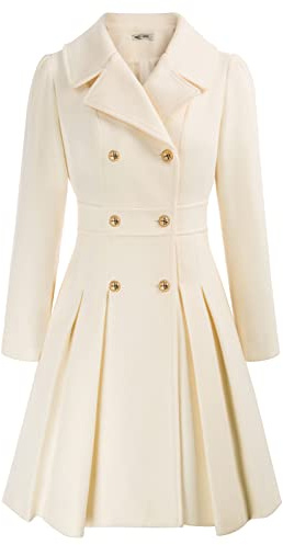 GRACE KARIN Giacca da donna Inverno lana Altalena Cappotto in lana Cappotto in lana Cappotto trench Cappotto lungo casual 2XL
