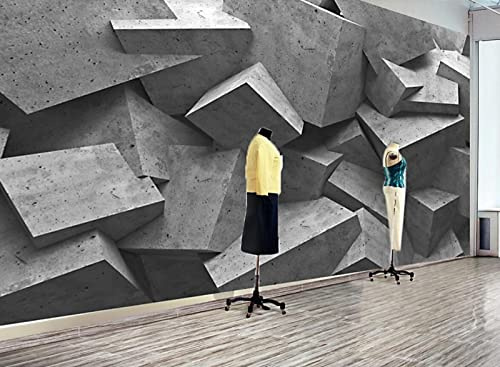Papel Pintado Ladrillos De Cemento Geométricos Fotomurales 3D Papel Tapiz Tv Fondo Pared Moderno Dormitorio Murales