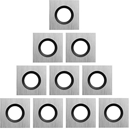 CEIEVER Hartmetall-Einsatz-Schneidsatz, 4-teilig, CEIEVER Wolframkarbid-Schneideinsätze-Satz für Drehmaschinen, Drehmeißel, einschließlich Vierkant, Rund, Diamant und Diamant R, Lieferung mit Schraube