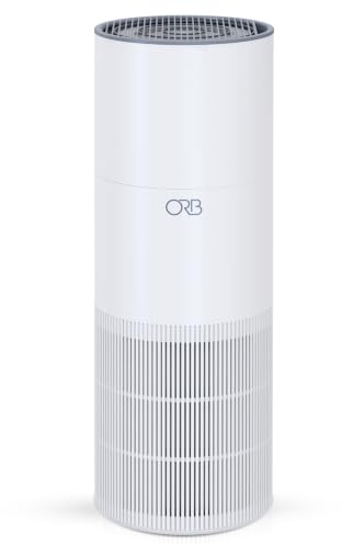 ORB Combo de purificador de aire y humidificador 2 en 1 para dormitorio, filtro HEPA, silencioso, modo automático, sin niebla, elimina los olores del humo del polvo, la caspa de mascotas, relleno