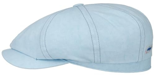 Stetson Hatteras Schirmmütze Flatcap Nachhaltig Unifarben Damen und Herren Frühling Sommer hellblau S (54-55 cm)
