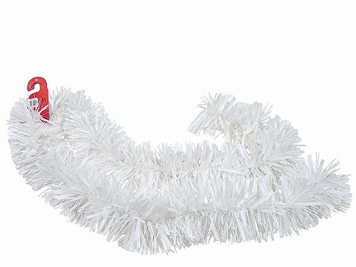 Lametta Rolle weiß 6 cm Weihnachtsdekoration 50 Meter