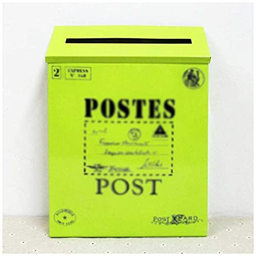 Wall Mounted Post Boxes Outdoor Weatherproof Mailbox Large Capacity 8.66In*2.36In*11.81In Multicolor Selection Letterbox Letterboxes Accessories American Style