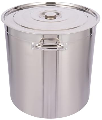 LNINNERY Marmite à soupe universelle multifonction avec couvercle 35 l/50 l/70 l/98 l pour restaurants, camping, grande taille (98 l)