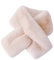ZEACCT 1 Bufanda Infantil con Cuello Cruzado, Bufanda Cruzada de Pelo Sintético Conejo, Pañuelo de Cuello Cruzado Estilo Cuello, Bufanda de Felpa Súper Suave, para Niñas Y Mujeres - Caqui