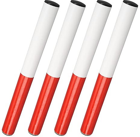 POENVFPO 4 Stück Kinder-Staffel-Rennstaffel, Staffelstab Besteht, Leichte PVC-Leichtathletik-Staffelstäbe für Indoor-Outdoor-Lauf-Rennteam