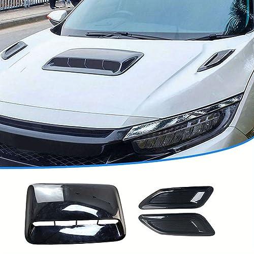 Auto-Luftausströmer Dekoration,kompatibel mit Isuzu D-MAX MU-X,Motorhaubenausströmer,A-Black